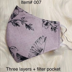 Fabric Face Mask, Item# 007, three layers